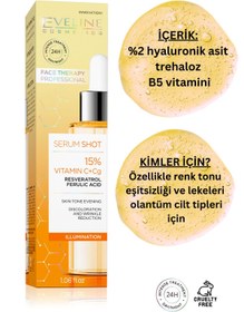 تصویر سرم ضد چروک و ویتامین سی 20% سنسیشن 3 در 1 اولاین EVELINE BIO VITAMIN C SENSATION ANTI-WRINKLE SERUM 3 IN 1 18 ML