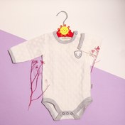 تصویر بادی آستین بلند نوزادی طرح ژاکارد دانالو Danaloo 