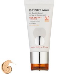 تصویر کرم ضد آفتاب رنگی برایت مکس SPF50 مدل C-B 