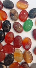 تصویر نگین عقیق لیزری خطی 