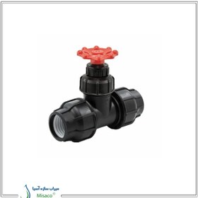 تصویر شیر فلکه پلیمری دو سر رابط گیت ولو 40 میلیمتر پارس خاور 