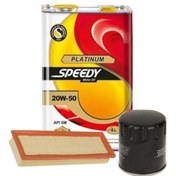 تصویر پک روغن پراید پلاتینیوم اسپیدی (SM 20W50) 4L + فیلتر روغن و فیلتر هوا 