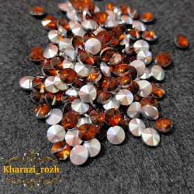 تصویر نگین گرد 8 میل بسته های ۵۰۰ عددی - کاربنی 