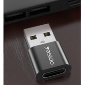 تصویر تبدیل OTG یسیدو Yesido GS09 Type-C To USB OTG Converter کابل تبدیل کابل تایپ سی