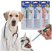 تصویر شربت و قرص خوران سگ و گربه - تعداد(1 (با ۲ عدد سری مجزا)) 