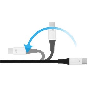 تصویر کابل USB-C به لایتنینگ جاست موبایل مدل AluCable Just Mobile USB-C to Lightning 1.2m AluCable