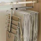 تصویر آویز عصایی استیل نظم دهنده شلوار Steel pant hanger