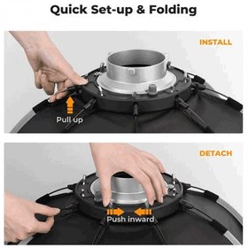 تصویر اکتاباکس کی اند اف سایز K&F Octagonal Softbox 55cm 