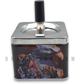 تصویر زیر سیگاری فلزی در فشاری 