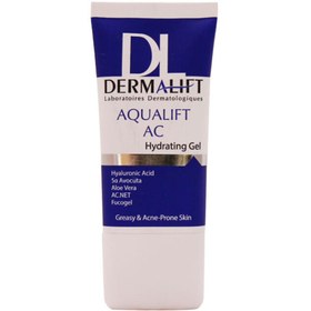 تصویر کرم ژل آبرسان مدل Aqualift مناسب پوست چرب و جوش دار حجم 50 میلی لیتر درمالیفت Dermalift Aqualift AC Hydrating Gel 50 ml