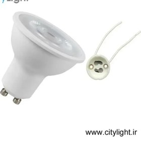 تصویر لامپ هالوژن 7 وات نمانور پایه GU10 Halogen lamp 7 watt Nemanor GU10 base