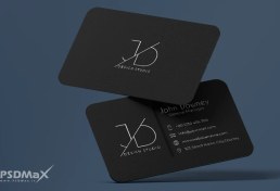 تصویر کارت ویزیت لایه باز مشکی ساده شرکتی 