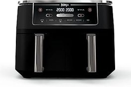 تصویر NINJA DZ302 Foodi 10-qt. 6-in-1 DualZone Smart XL Air Fryer with 2 Independent Baskets, Match Cook &amp; Smart Finish to Air Fry, Air Broil, Roast, Bake, Dehydrate, &amp; Keep Warm, Black 