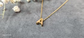 تصویر گردنبند استیل طلایی 