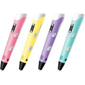 تصویر قلم جادویی طراحی سه بعدی به همراه 9 متر فیلامنت رنگی گارانتی سلامت 