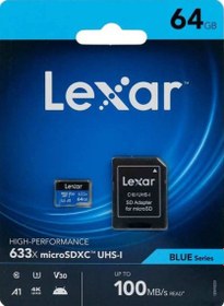 تصویر کارت حافظه لکسار 64 گیگابایت Storage card lexar 64 gb