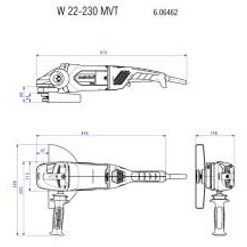 تصویر فرز سنگبری متابو METABO مدل W24-230MVT 