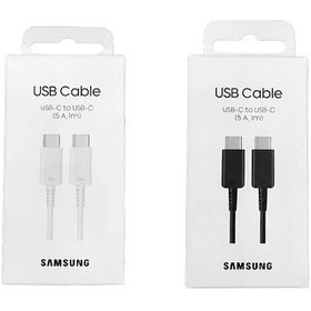 تصویر کابل فست دو سر تایپ سی سامسونگ ۱ متری 3 آمپر اصل Samsung Fast Double-ended Type C Cable 1M 3A