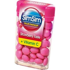 تصویر قرص خوشبو کننده دهان سیم سیم ویتامین C توت فرنگی ۱۳۵ عددی 