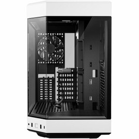 تصویر کیس کامپیوتر هایت Y60 Panda Mid Tower سفید HYTE Y60 Panda Mid Tower White Computer Case