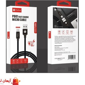 تصویر کابل میکرو یو اس بی پرووان مدل PD01 طول 1 متر ا ProOne PD01 microUSB Cable 1m 