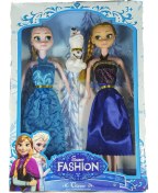 تصویر اسباب بازی عروسکهای مفصلی السا و انا دو عددی (Frozen) به همراه اولاف 
