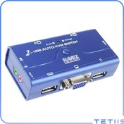 تصویر سوییچ KVM دو پورت USB کی نت پلاس مدل KPU622 Knet plus KVM 2 Port USB