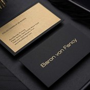 تصویر کارت ویزیت مخملی با روکش جیر 