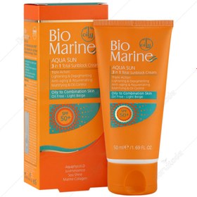 تصویر کرم ضد آفتاب روشن کننده و ضدچروک بایومارین (Bio Marine) مدل AQUA SUN حجم 50 میلی لیتر 