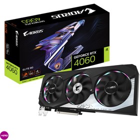 تصویر کارت گرافیک AORUS GeForce RTX 4060 ELITE 8G گیگابایت 