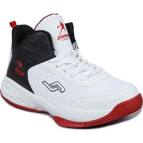 تصویر کفش ورزشی بسکتبال مردانه مدل 27986 سفید - قرمز برند jump 27986 White - Red Men's Basketball Sports Shoes