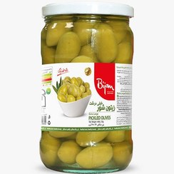 تصویر زیتون شور خیلی درشت بیژن مقدار 680 گرم 