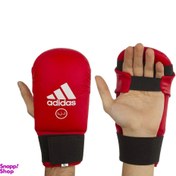 تصویر دستکش کاراته آزا طرح آدیداس رنگ آبی 