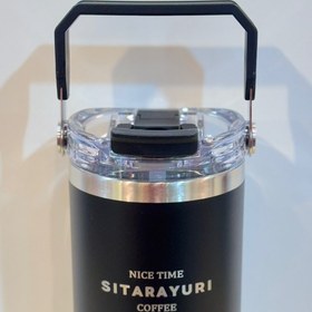 تصویر تراول ماگ دسته دار نی استیل سیتارایوری SITARAYURI travel mug with handle