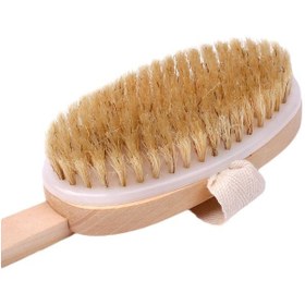 تصویر برس حمام چوبی دسته بلند رنگ بژ برند generic Wooden Long Handle Bath Brush Beige