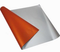 تصویر کاغذ کادو 2 رو سپاس رنگ نقره‌ای - نارنجی (کد 3) 