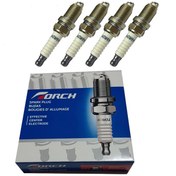 تصویر شمع موتور دو پلاتین تورچ کد K6RDY بسته 4 عددی مناسب برای مزدا وانت کارا 