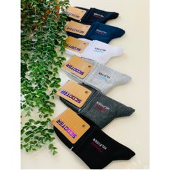 تصویر جوراب مردانه نیم ساق مشکی 