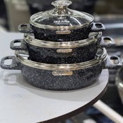 تصویر ست تابه دودسته لایف اسمایل سایز ۱۶ گرانیتی 