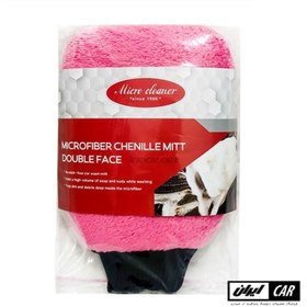 تصویر دستکش شستشوی خودرو میکرو کلین مدل Micro Cleane Microfiber chenille mitt double face 