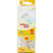 تصویر شیشه شیر بیبی لند مدل ۴۶۹ ظرفیت ۱۲۰ میلی لیتر پیرکس ارتودنسی 