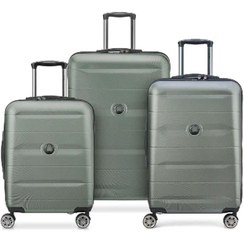 تصویر ست چمدان دلسی مدل کامیت رنگ سبز Delsey Comet model luggage set, color