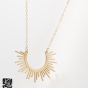 تصویر گردنبند طلا طرح خورشید سایز ۴۳ سانتیمتر 