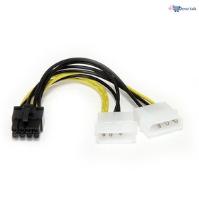 تصویر ۸ پین گرافیکی به ۲ برق آی دی ای 8PIN PCI TO 2X IDE POWER CABLE