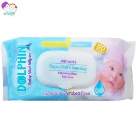 تصویر دستمال مرطوب کودک دلفین B5 Dolphin baby wipes model B5