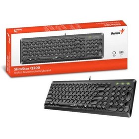 تصویر کیبورد جنیوس مدل Slim Star Q200 Genius Slim Star Q200 Wired Keyboard