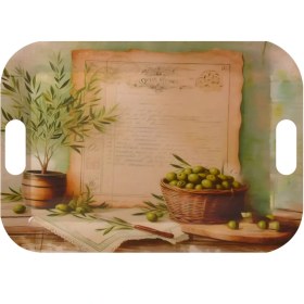 تصویر سینی ملامین طرح زیتون مهروز –زیبایی و کیفیت 