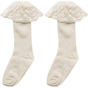 تصویر جوراب لب تور نوزادی ساق بلند 