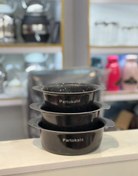 تصویر ماهی تابه سه عددی گرانیتی مدل پروانه ای 