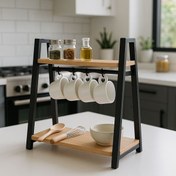 تصویر استند دو طبقه مشکی 